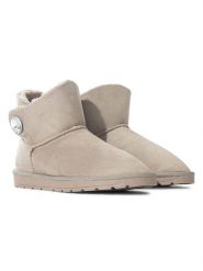 ISLAND BOOT Botki zimowe "Dona" w kolorze beżowym rozmiar: 37. Brązowe botki Island Boot, na zimę, bez wzorów, bez obcasa, bez zapięcia. Za 131.43 zł.