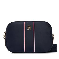 Torebka Tommy Hilfiger. Niebieskie listonoszki TOMMY HILFIGER, bez wzorów, bez dodatków. Za 369.99 zł.