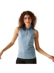 Regatta Funkcyjna koszulka polo "Tima II" w kolorze niebieskim rozmiar: 42. Niebieskie koszulki polo Regatta, s, bez wzorów, z materiału, bez kołnierzyka, bez ramiączek. Za 60.88 zł.