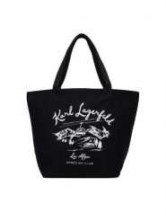 KARL LAGERFELD Torebka B4W50056 Czarny. Czarne shopper KARL LAGERFELD, bez wzorów, z materiału, bez dodatków. Za 389.99 zł.