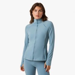 Kurtka treningowa trening damska Swedemount Move Full Zip Jacket szybkoschnąca. Niebieskie kurtki sportowe SWEDEMOUNT, bez wzorów, bez kaptura, do biegania. Za 147.00 zł.