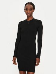 Replay Sukienka dzianinowa DK3319.000.G23370 Czarny Slim Fit. Czarne sukienki Replay, xl, bez wzorów, z dzianiny, bez kołnierzyka, bez ramiączek. Za 279.99 zł.