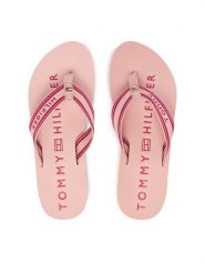 Tommy Hilfiger Japonki Th Webbing Summer Sandal FW0FW09193 Różowy. Czerwone klapki TOMMY HILFIGER, bez wzorów, z materiału, bez obcasa. Za 169.99 zł.