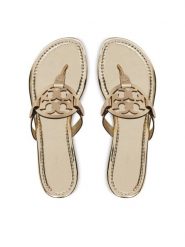 Tory Burch Japonki Miller 170345 Złoty. Żółte klapki Tory Burch, bez wzorów, ze skóry, bez obcasa. Za 1,119.00 zł.