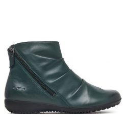 Botki Josef Seibel. Brązowe botki Josef Seibel, bez wzorów, bez obcasa, na płaskiej podeszwie, bez zapięcia. Za 449.99 zł.