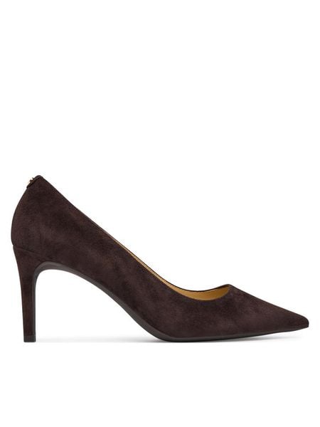 MICHAEL Michael Kors Szpilki Alina 40F2HNMP1S Brązowy. Brązowe szpilki MICHAEL Michael Kors, bez wzorów, ze skóry, bez obcasa, na szpilce, bez zapięcia. Za 509.99 zł.
