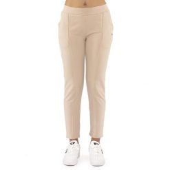 Bluza z bawełna z kieszenie na co dzień na siłownię. Brązowe bluzy LEONE 1947 APPAREL, bez wzorów, z bawełny, bez kaptura. W wyprzedaży za 112.15 zł.