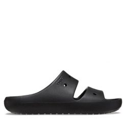 Klapki Crocs. Czarne klapki Crocs, bez wzorów, bez obcasa. Za 129.99 zł.