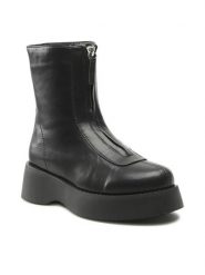 Jenny Fairy Botki HZ030201-01 Czarny. Czarne botki Jenny Fairy, bez wzorów, ze skóry, bez obcasa, na płaskiej podeszwie, bez zapięcia. Za 159.99 zł.