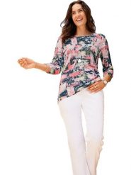 WITT WEIDEN Koszulka w kolorze granatowo-jasnoróżowym rozmiar: 44. Niebieskie bluzki WITT WEIDEN, bez wzorów, z bawełny, bez kołnierzyka, bez ramiączek. Za 86.99 zł.