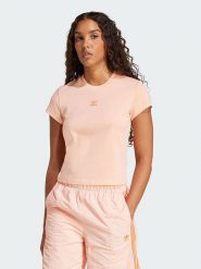 Adidas Koszulka w kolorze pomarańczowym rozmiar: XS. Pomarańczowe bluzki Adidas, xs, bez wzorów, bez kołnierzyka, bez ramiączek. Za 62.18 zł.