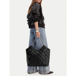 Torebka Badura. Czarne shopper Badura, bez wzorów, bez dodatków. Za 299.99 zł.