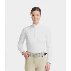 Damska koszula do jazdy konnej Horse Pilot Monica. Białe koszule HORSE PILOT, bez wzorów, sportowe, bez kołnierzyka, bez ramiączek. Za 631.50 zł.