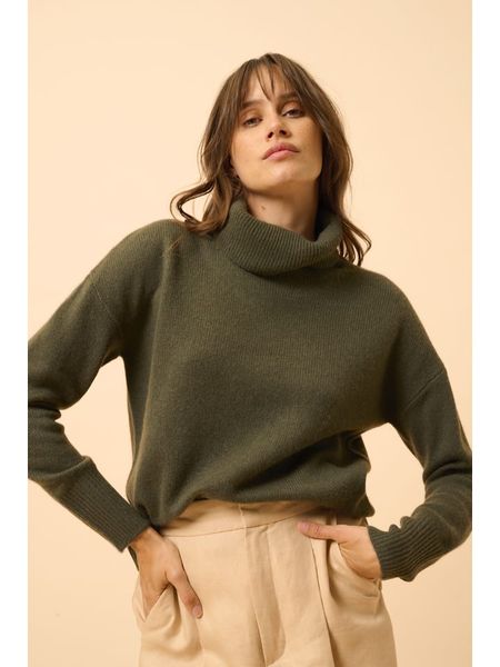 Just Cashmere Kaszmirowy golf "Romane" w kolorze khaki rozmiar: S. Brązowe golfy Just Cashmere, s, bez wzorów, z kaszmiru, bez ramiączek. Za 539.95 zł.