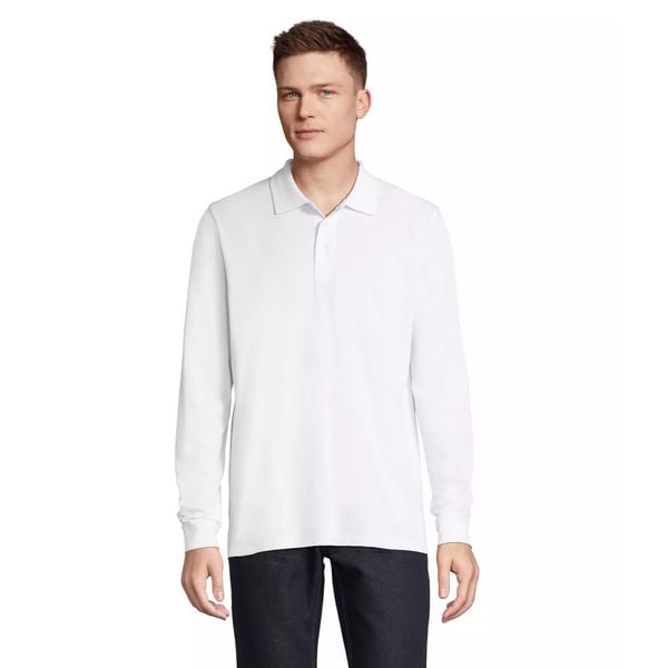 Koszulka polo z długim rękawem Sol's Prime. Białe bluzki SOL'S, s, bez wzorów, eleganckie, bez kołnierzyka, bez ramiączek. Za 150.50 zł.