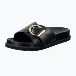 Klapki damskie GANT Mardale. Czarne klapki GANT, bez wzorów, z gumy, bez obcasa. Za 339.99 zł.