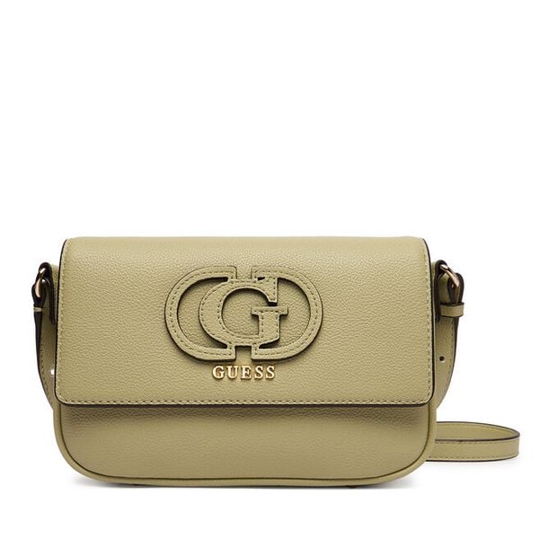 Torebka Guess. Zielone listonoszki Guess, z aplikacjami, bez dodatków. Za 324.99 zł.
