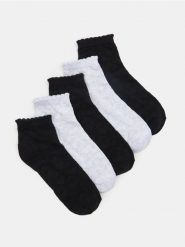 Skarpety ze strukturalnej dzianiny 5 pack - wielobarwny. Skarpety Sinsay, bez wzorów, z dzianiny. Za 15.99 zł.