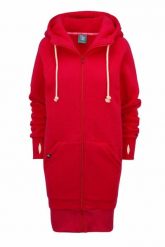 Bluza sportowa rozpinana z kapturem damska DEEP TRIP Luzak. Czerwone bluzy DEEP TRIP, l, bez wzorów, z bawełny, z kapturem. Za 389.00 zł.