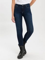 Cross Jeans Dżinsy - Skinny fit - w kolorze granatowym rozmiar: W27/L30. Niebieskie jeansy Cross Jeans, l, z aplikacjami, z podwyższonym stanem. Za 60.88 zł.