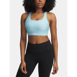 Biustonosz sportowy UA Crossback Mid Bra 1361034-494 S. Czarne bielizna sportowa Under Armour, s, bez wzorów. Za 121.99 zł.