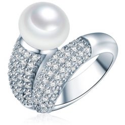 Valero Pearls Pierścionek Srebro wysokiej próby Srebrny Pierścionki 1 ct Damski. Szare pierścionki Valero Pearls, z cyrkonią, srebrne. Za 369.99 zł.