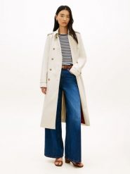 Tommy Hilfiger Trencz Kobiety Bawełna beżowy, L. Brązowe płaszcze TOMMY HILFIGER, l, bez wzorów, z bawełny, bez kaptura. Za 1,199.95 zł.