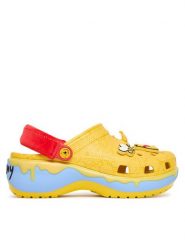Crocs Klapki Disney Winnie The Pooh Classic Platform Clog 211092 Żółty. Żółte klapki Crocs, bez wzorów, z tworzywa sztucznego, bez obcasa. Za 359.99 zł.