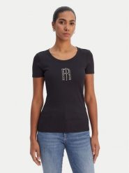 Fracomina T-Shirt FP26ST3001J42701 Czarny Slim Fit. Czarne t-shirty Fracomina, m, bez wzorów, z syntetyku, bez kołnierzyka, bez ramiączek. Za 239.99 zł.