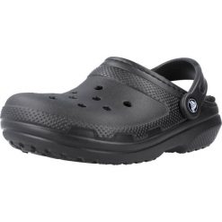 Sandały CROCS CLASSIC LINED CLOG Czarny. Czarne sandały Crocs, bez wzorów, z gumy, sportowe, bez obcasa, bez zapięcia. Za 211.15 zł.