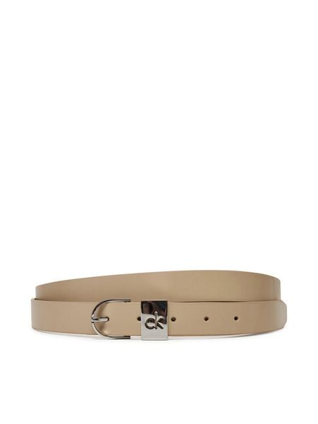 Calvin Klein Pasek Damski Ck Loop Rnd Buckle 2.5_Smooth K60K612936 Beżowy. Brązowe paski Calvin Klein, bez wzorów, ze skóry. Za 139.99 zł.