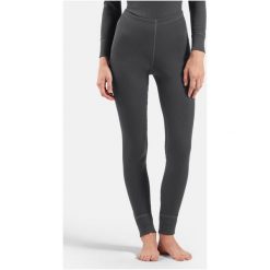 Legginsy termoaktywne damskie Odlo ACTIVE WARM ECO. Szare legginsy Odlo, s, bez wzorów, ze skóry, z podwyższonym stanem. Za 249.99 zł.