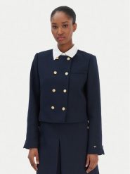 Tommy Hilfiger Kurtka przejściowa WW0WW47792 Granatowy Regular Fit. Niebieskie kurtki TOMMY HILFIGER, bez wzorów, z syntetyku, bez kaptura. Za 1,229.99 zł.