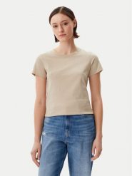 Calvin Klein Jeans T-Shirt Logo J20J225540 Beżowy Regular Fit. Brązowe t-shirty Calvin Klein Jeans, xxl, bez wzorów, z bawełny, bez kołnierzyka, bez ramiączek. Za 129.99 zł.