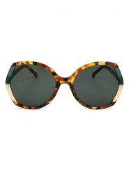 Carolina Herrera Damskie okulary przeciwsłoneczne w kolorze jasnobrązowo-zielonym rozmiar: 58. Brązowe okulary przeciwsłoneczne Carolina Herrera, bez wzorów, z tworzywa sztucznego, wakacyjne. Za 340.95 zł.