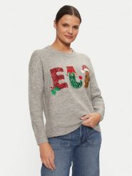 Brave Soul Sweter LKX-230ELF Szary Regular Fit. Szare swetry Brave Soul, xl, bez wzorów, z syntetyku, bez ramiączek. Za 79.99 zł.