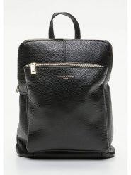 Victor & Hugo Paris Skórzany plecak "Melania" w kolorze czarnym - 27,5 x 24,5 x 9 cm rozmiar: onesize. Czarne plecaki Victor & Hugo Paris, bez wzorów, z materiału. Za 316.24 zł.