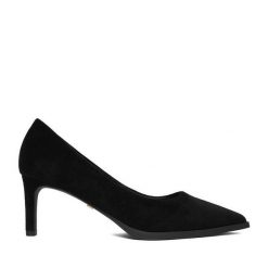 Szpilki GINO ROSSI. Czarne szpilki Gino Rossi, bez wzorów, bez obcasa, na szpilce, bez zapięcia. Za 349.99 zł.