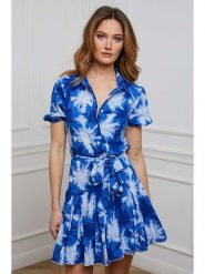 Joséfine Sukienka "Junior" w kolorze niebiesko-błękitnym rozmiar: L. Niebieskie sukienki Joséfine, l, bez wzorów, z tkaniny, bez kołnierzyka, bez ramiączek, mini, rozkloszowane. Za 108.99 zł.