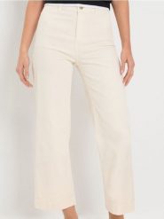 Jeansy culotte - kremowy. Białe jeansy Sinsay, bez wzorów. Za 59.99 zł.