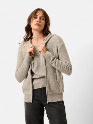 Just Cashmere Kaszmirowy kardigan "Debbie" w kolorze szarobrązowym rozmiar: S. Brązowe kardigany Just Cashmere, s, bez wzorów, z kaszmiru. Za 402.20 zł.