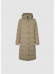 Pepe Jeans Płaszcz zimowy w kolorze beżowym rozmiar: L. Brązowe płaszcze Pepe Jeans, na zimę, l, bez wzorów, z jeansu, bez kaptura. Za 506.32 zł.