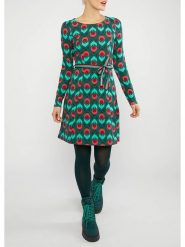 Blutsgeschwister Sukienka w kolorze zielonym rozmiar: XL. Zielone sukienki Blutsgeschwister, na co dzień, xl, bez wzorów, z bawełny, bez kołnierzyka, bez ramiączek, midi, proste. Za 139.87 zł.