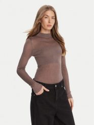 HUGO Sweter Slumy_B 50543045 Beżowy Regular Fit. Brązowe swetry Hugo, s, bez wzorów, z wiskozy, bez ramiączek. Za 479.99 zł.
