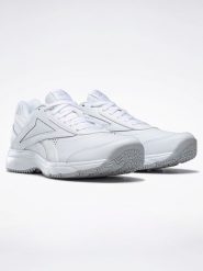 Reebok Skórzane sneakersy "Work N Cushion 4.0" w kolorze białym rozmiar: 40. Białe trampki Reebok, bez wzorów, bez zapięcia. Za 185.76 zł.