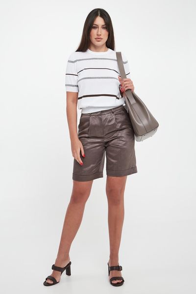 Bermudy damskie lniane PESERICO. Szorty PESERICO, bez wzorów. W wyprzedaży za 1,711.20 zł.