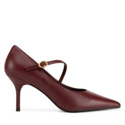 Szpilki GINO ROSSI. Czerwone szpilki Gino Rossi, bez wzorów, bez obcasa, na szpilce, bez zapięcia. Za 349.99 zł.
