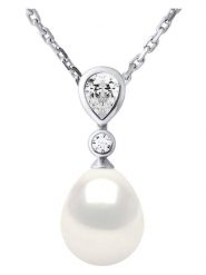 ATELIERS SAINT GERMAIN Srebrny naszyjnik z perłą i cyrkoniami - dł. 42 cm rozmiar: onesize. Białe naszyjniki ATELIERS SAINT GERMAIN, z cyrkonią, srebrne. Za 339.99 zł.