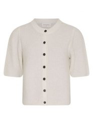 MOSS COPENHAGEN Kardigan "Jinie Hope" w kolorze kremowym rozmiar: M/L. Brązowe kardigany Moss Copenhagen, l, bez wzorów, z wełny. Za 175.26 zł.
