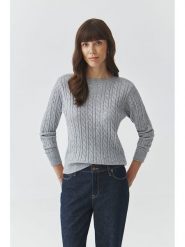 TATUUM Sweter "Willow" w kolorze jasnoszarym rozmiar: XL. Szare swetry Tatuum, xl, bez wzorów, ze splotem, bez ramiączek. Za 91.77 zł.